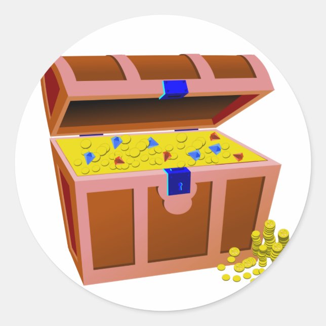 Adesivo Peito do tesouro pirata (Frente)