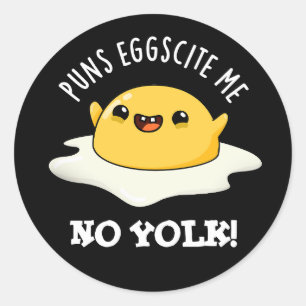 Adesivo Peitos Ovo Me Cite Sem Yolk Funny Ovo Pun Dark BG