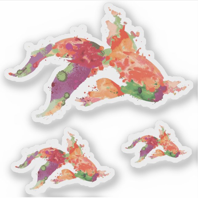 Adesivo peixe aquarela (Frente)