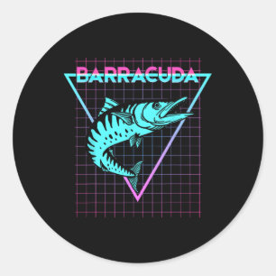 Adesivo Peixe Barracuda Pesca Estética Retro Barracuda