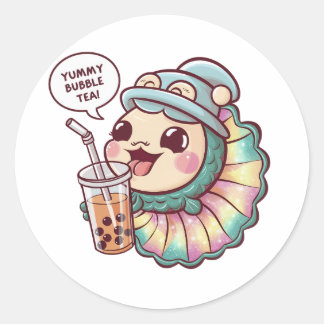 Adesivo Peixe de Aquário de Cartoon Adorável: Cozy, Kawaii