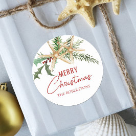 Adesivo Peixe de Estrelas de Natal Tropical