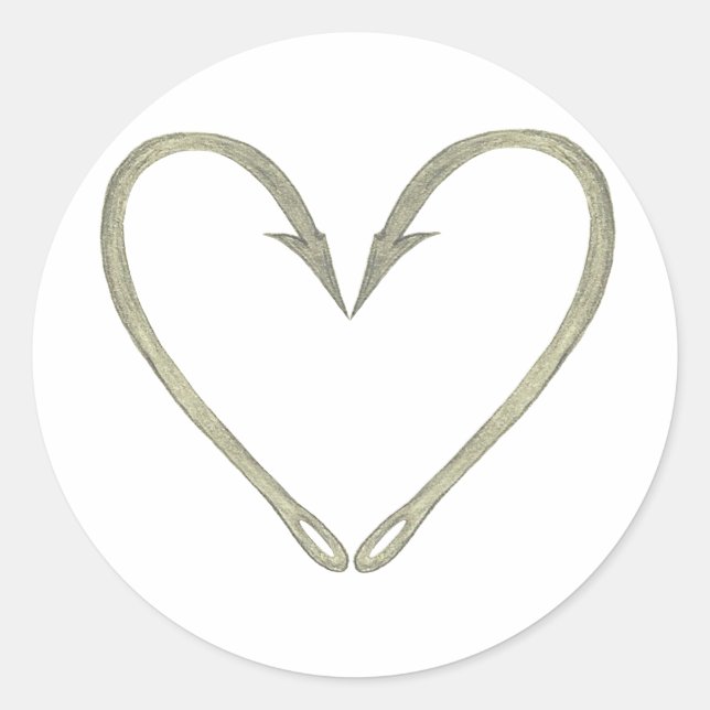 Adesivo Peixe Hook Heart (Frente)