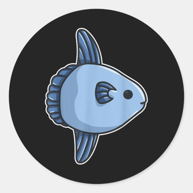 Adesivo Peixe-lua Oceano Peixe-lua Comum Mola - Mola Mola  (Frente)