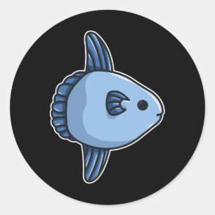 Adesivo Peixe Lua Peixe Lua Comum Mola - Mola Mola Peixe