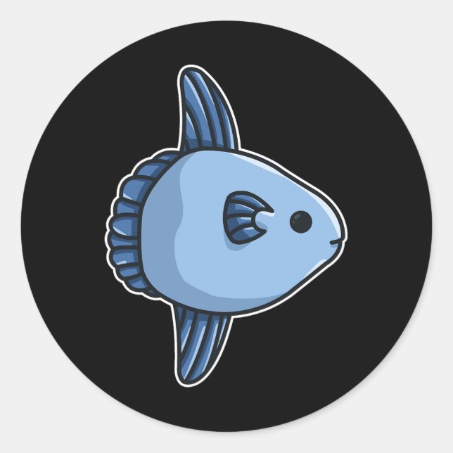 Adesivo Peixe Lua Peixe Lua Comum Mola - Mola Mola Peixe (Frente)