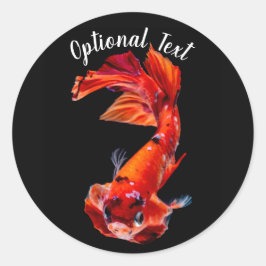 Adesivo Peixe Lutador Betta Koi Laranja