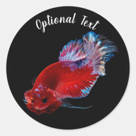 Adesivo Peixe Lutador Betta Vermelho