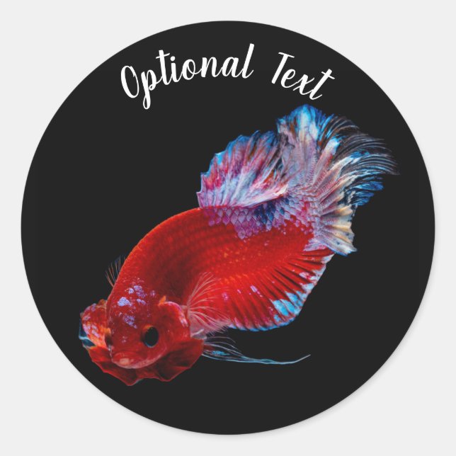 Adesivo Peixe Lutador Betta Vermelho (Frente)