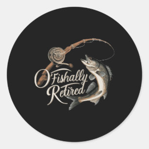 Adesivo Peixe Oficialmente Aposentado da Pesca O-fish-ally