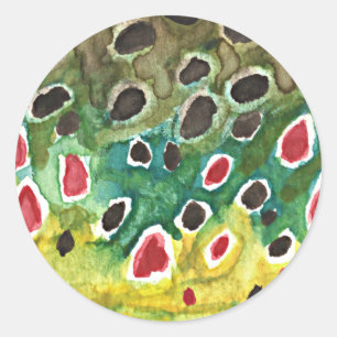 Adesivo Peixe-Truta Marrom