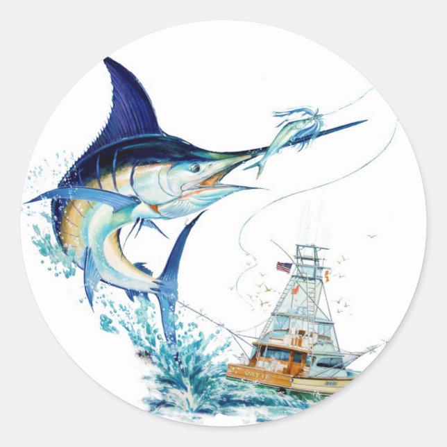 Adesivo Peixe-vela toma isca (Frente)