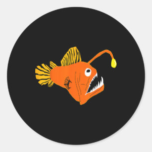 Adesivo Peixes-Anglês Criaturas do Mar Profundo Atacam Águ