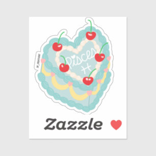 Adesivo Peixes Bolo do Coração