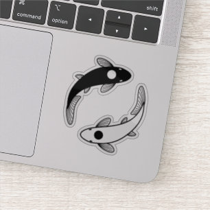 Adesivo Peixes de Yin Yang Koi