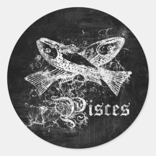 Adesivo Peixes de Zodiac Vintage
