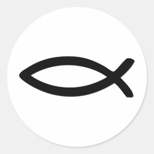 Adesivo peixes do símbolo de jesus