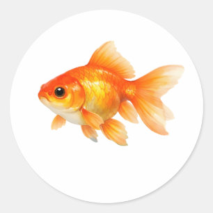 Adesivo Peixes Dourados Aquarela
