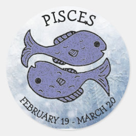Adesivo Peixes Horoscópio Sinal Astrológico Zodiático