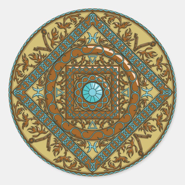 Adesivo Peixes Mandala Sticker (Frente)