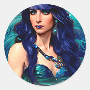 Adesivo Peixes Mermaid Queen Original Fantasy art