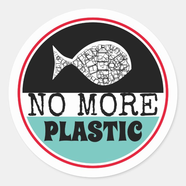 Adesivo Peixes Plásticos, Alterações Climáticas (Frente)