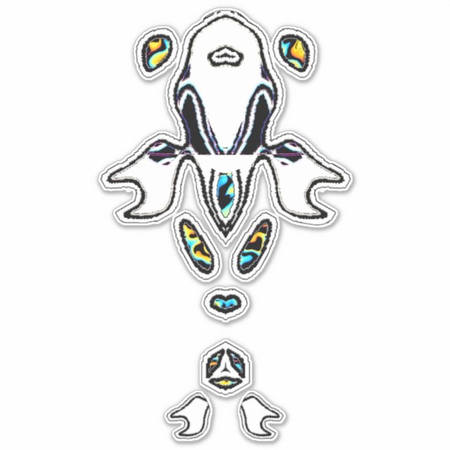 Adesivo Peixes Psicodélicos (Frente)