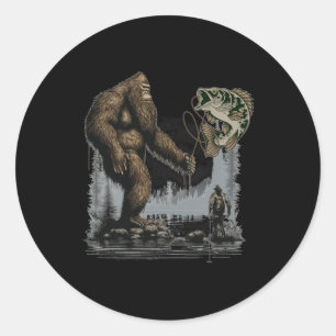 Adesivo Peixes Sasquatch Engraçados Com Pé-Grande