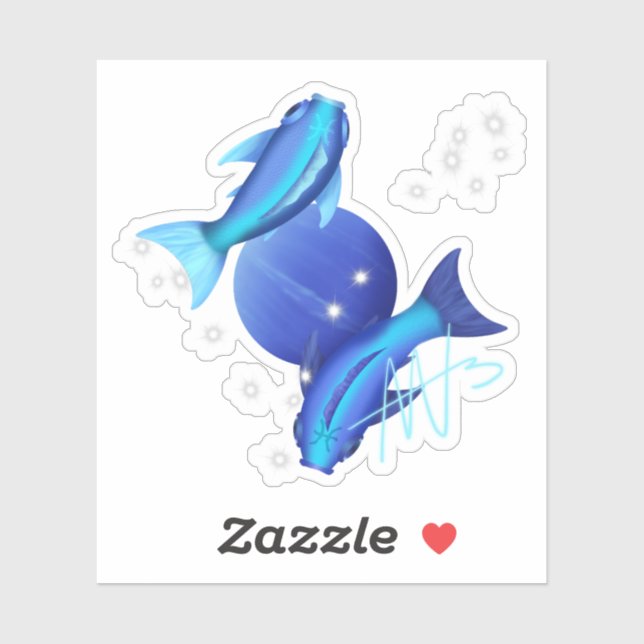Adesivo Peixes Starry Neptune Zodiac (Folha)
