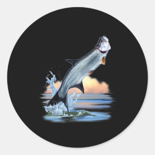Adesivo Peixes Tarpon Água doce Vida selvagem Pesca A