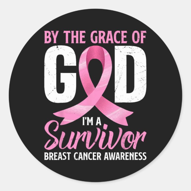 Adesivo Pela Graça Deus I#39;m Cancer A Sobrevivente (Frente)