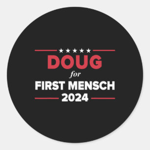 Adesivo Pela Primeira Mensch Kamala Doug 2024