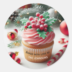 Adesivo Pelado com amor pelo Cupcake de Natal