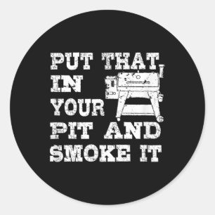 Adesivo Pellet Fumante Engraçado Pit Gift Grill Para Carne