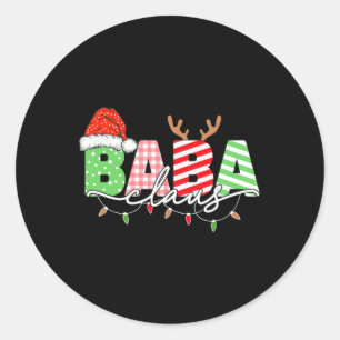 Adesivo Pelo Claus Christmas Lights Santa Hat Family Match