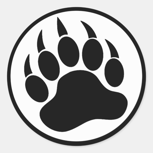 ADESIVO PELO/GANCHO DE URSO PRETO E BRANCO (Frente)