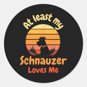 Adesivo Pelo Menos Meu Schnauzer Me Ama Anti-valentine Cac