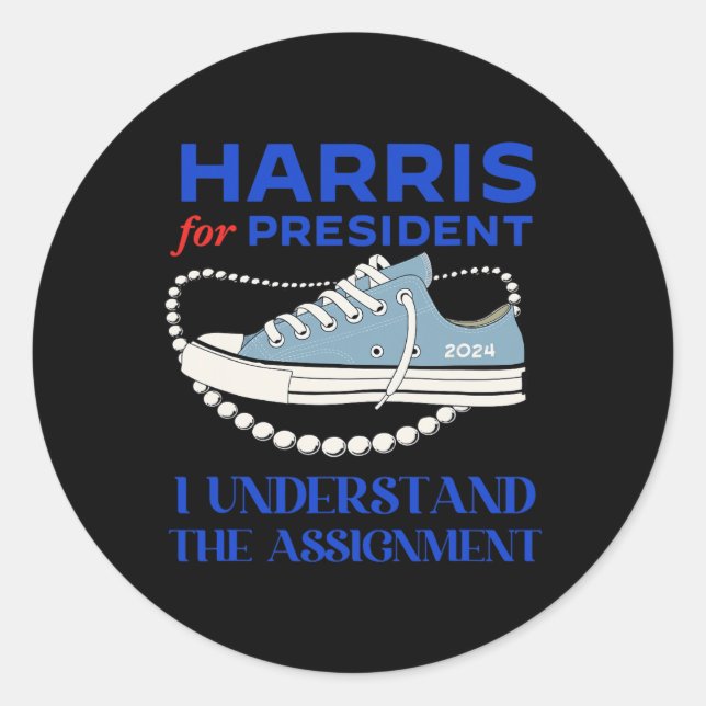 Adesivo Pelo Presidente, Compreendo O Ignment Kamala 2024 (Frente)