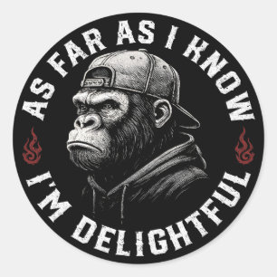 Adesivo Pelo que eu sei, sou um macaco engraçado
