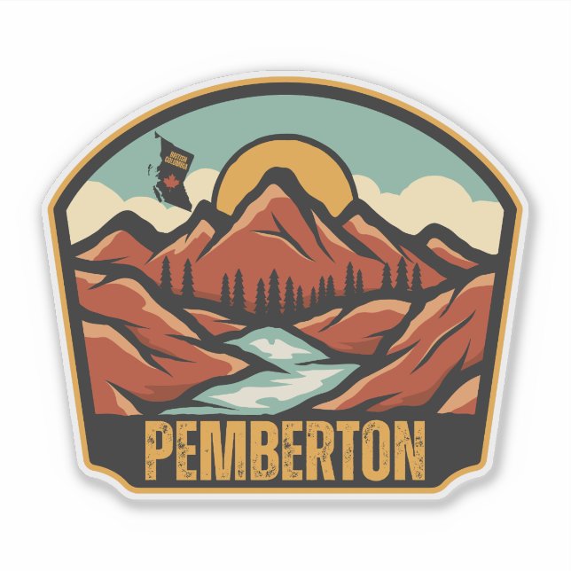 Adesivo Pemberton, Colúmbia Britânica (Frente)