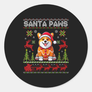 Adesivo Pembroke Welsh Corgi Feminino Santa Patas Natal Al