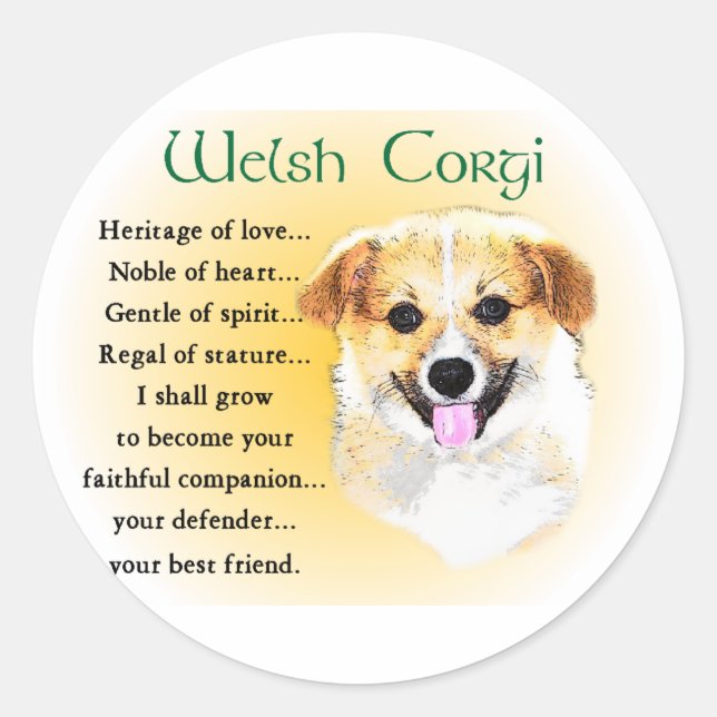 Adesivo Pembroke Welsh Corgi Gifts (Frente)