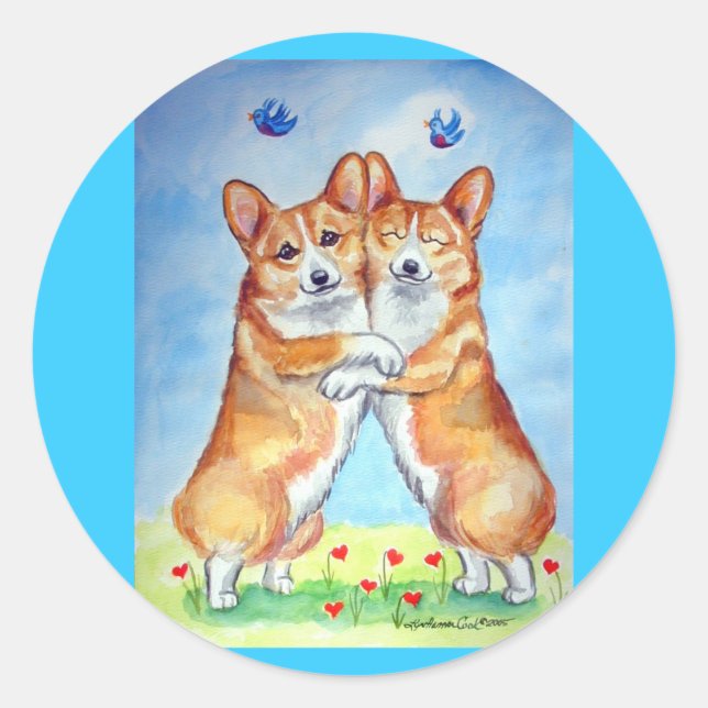 Adesivo Pembroke Welsh Corgi Stickers (Frente)