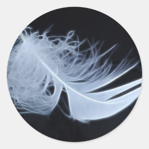 Adesivo Pena branca - angélica por natureza