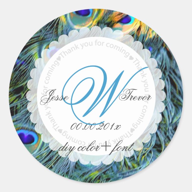 Adesivo Pena de pavão PixDezines (Frente)