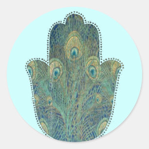 Adesivo Pena Hamsa do pavão