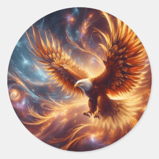 Adesivo penas de ouro da águia