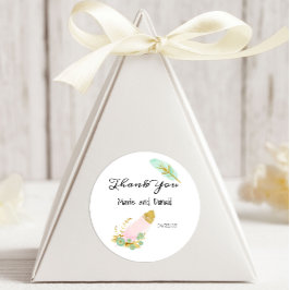 Adesivo Penas Douradas e rosa-boho