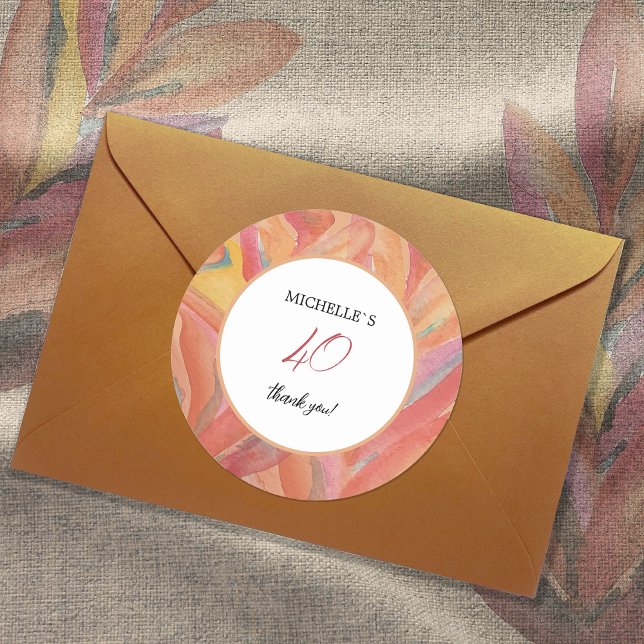 Adesivo Penas Florais Artísticas Pastel Watercolor (Criador carregado)