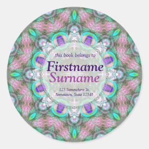 Adesivo Penas Geométricas de Penas de Peacock